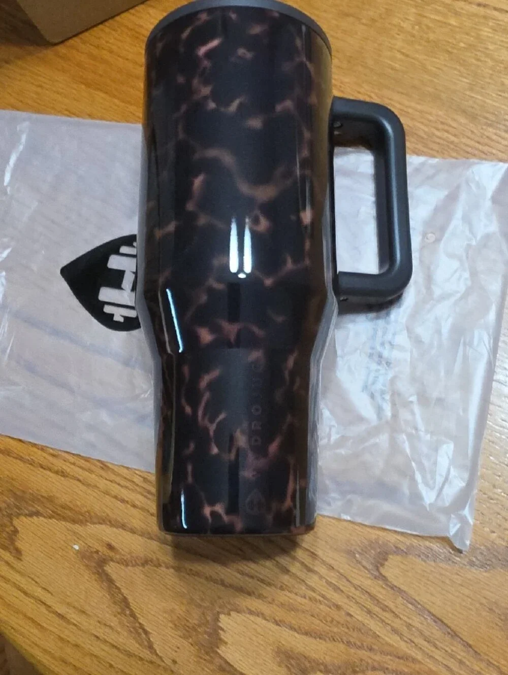 HydroJug Black Travel Mug with Secure Lid